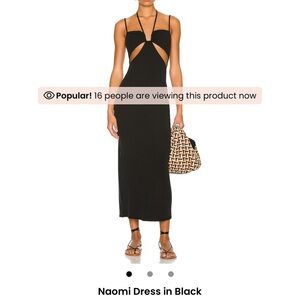 L*Space- Black Ribbed Maxi Dress Size Large